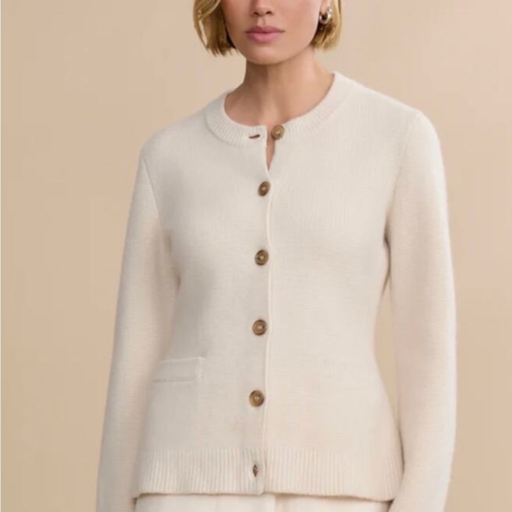 Jenni Kayne Cooper Cream Button-Up Sweater
